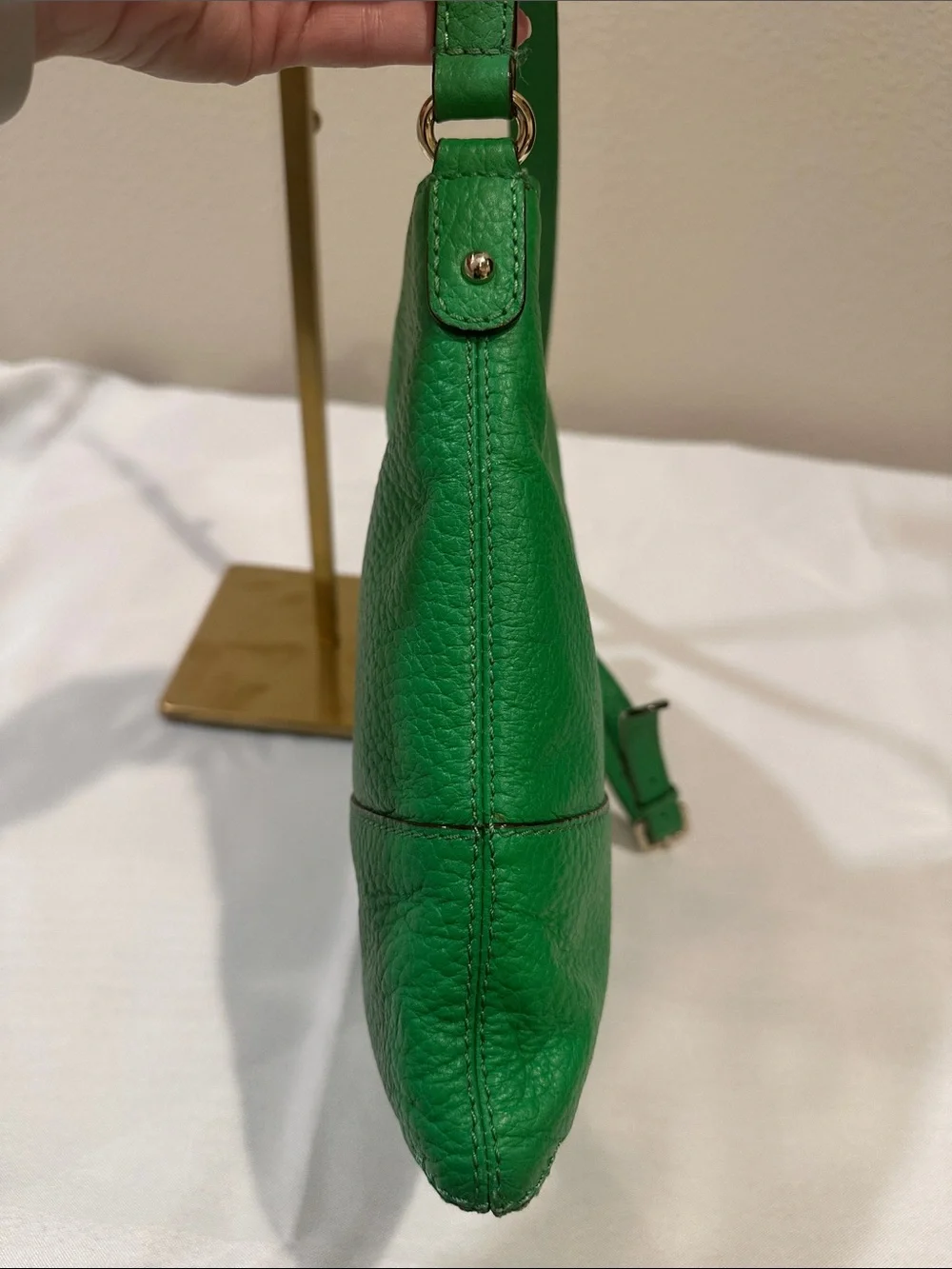 kate spade Bright Green Pebbled Leather Crossbody Bag